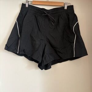 lululemon athletica Black Athletic Shorts with White Accents